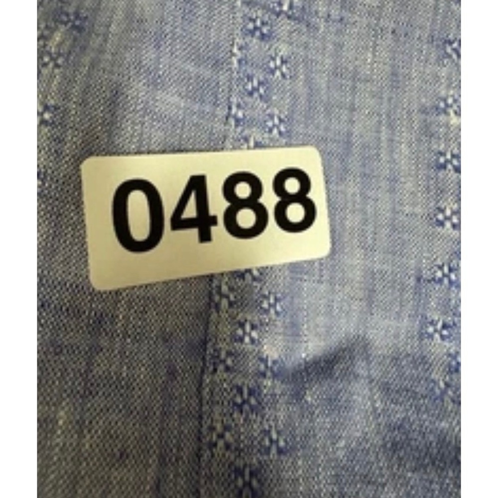Chico's No Iron Size 3 (16/18) Blue White Textured Woven Tunic Shirt Button - Picture 10 of 10